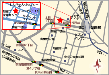 朝霞地区医師会周辺地図